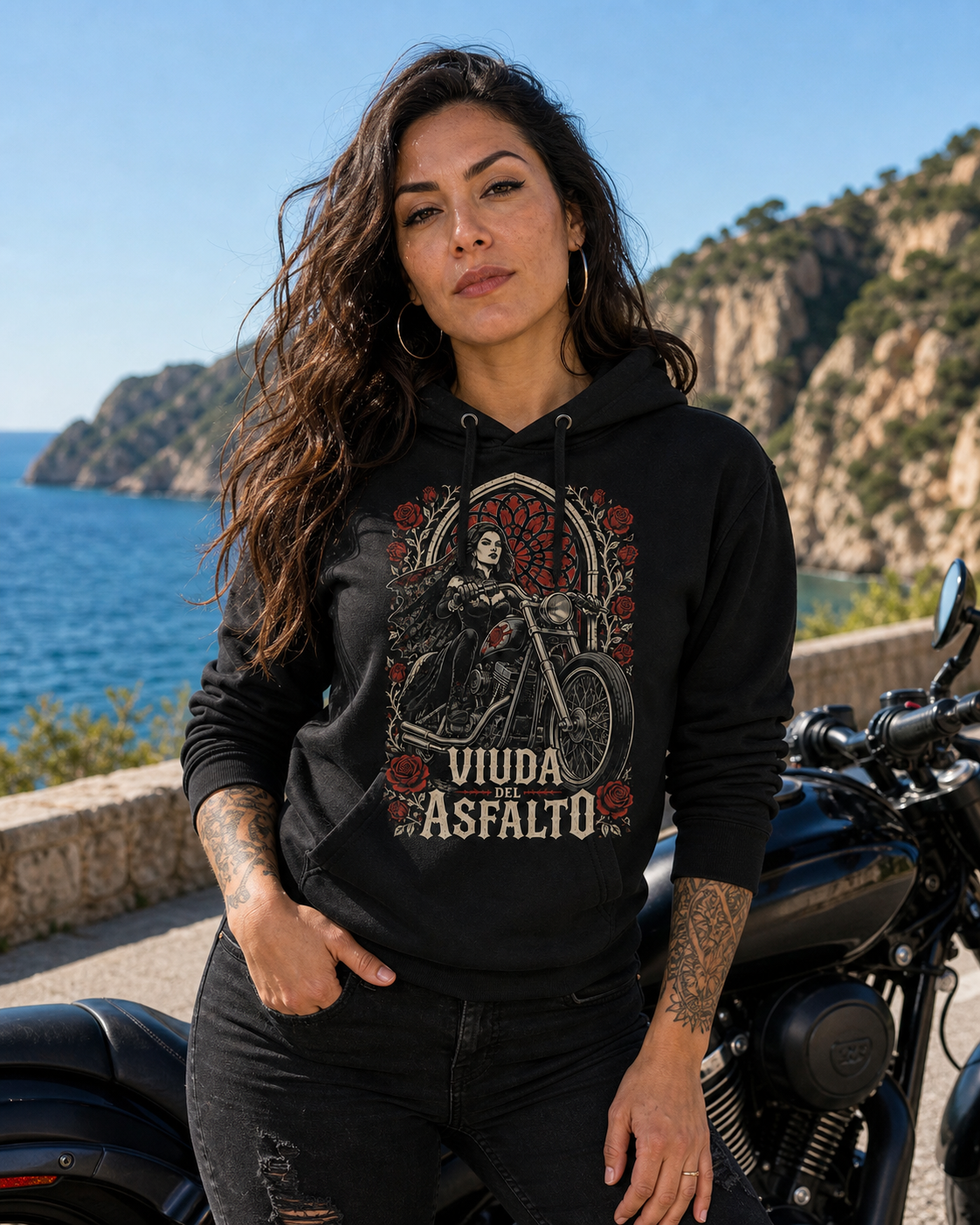 Viuda del Asfalto – Sudadera Motera