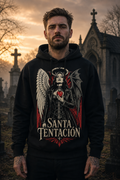 Sudadera Santa Tentación - negra hombre cementerio