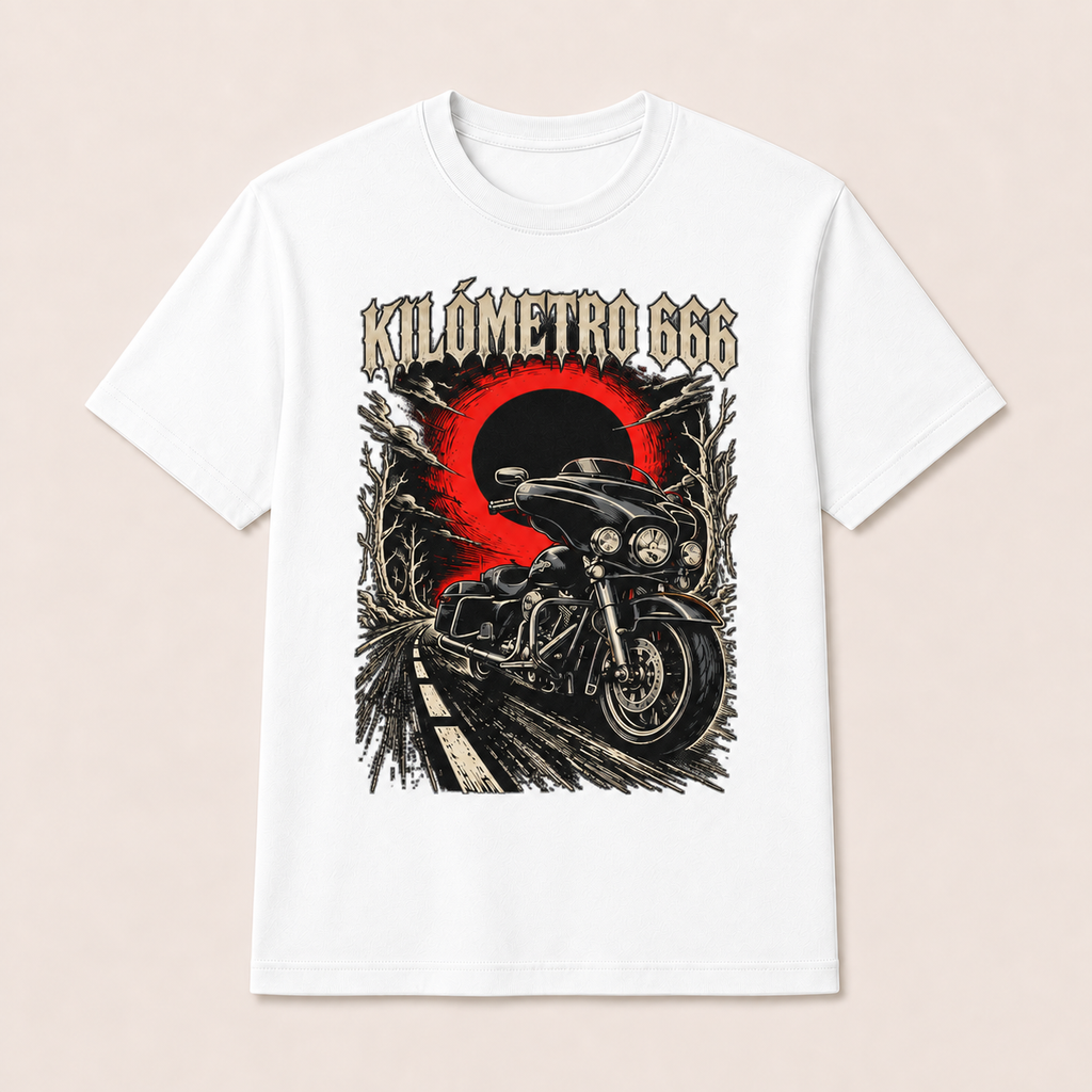 Camiseta Kilómetro 666 Original en blanco · vista delantera
