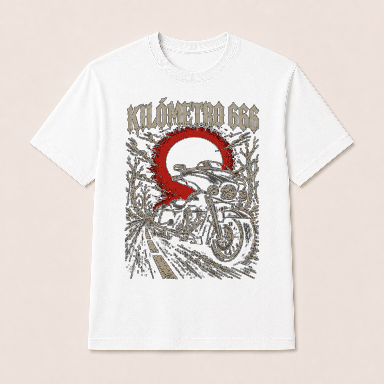 Camiseta Kilómetro 666 Original en blanco · vista delantera