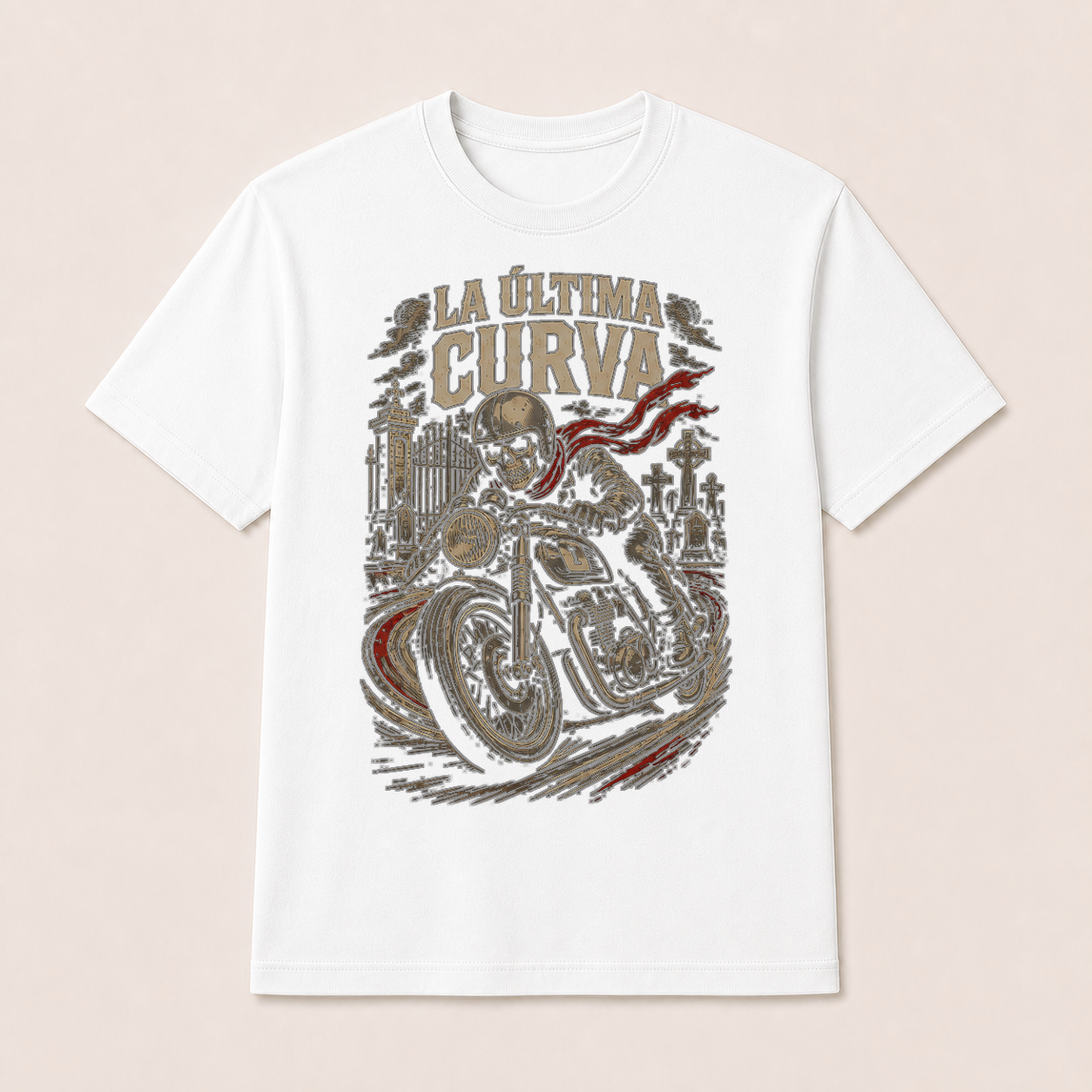 Camiseta La Última Curva Original en blanco · vista delantera