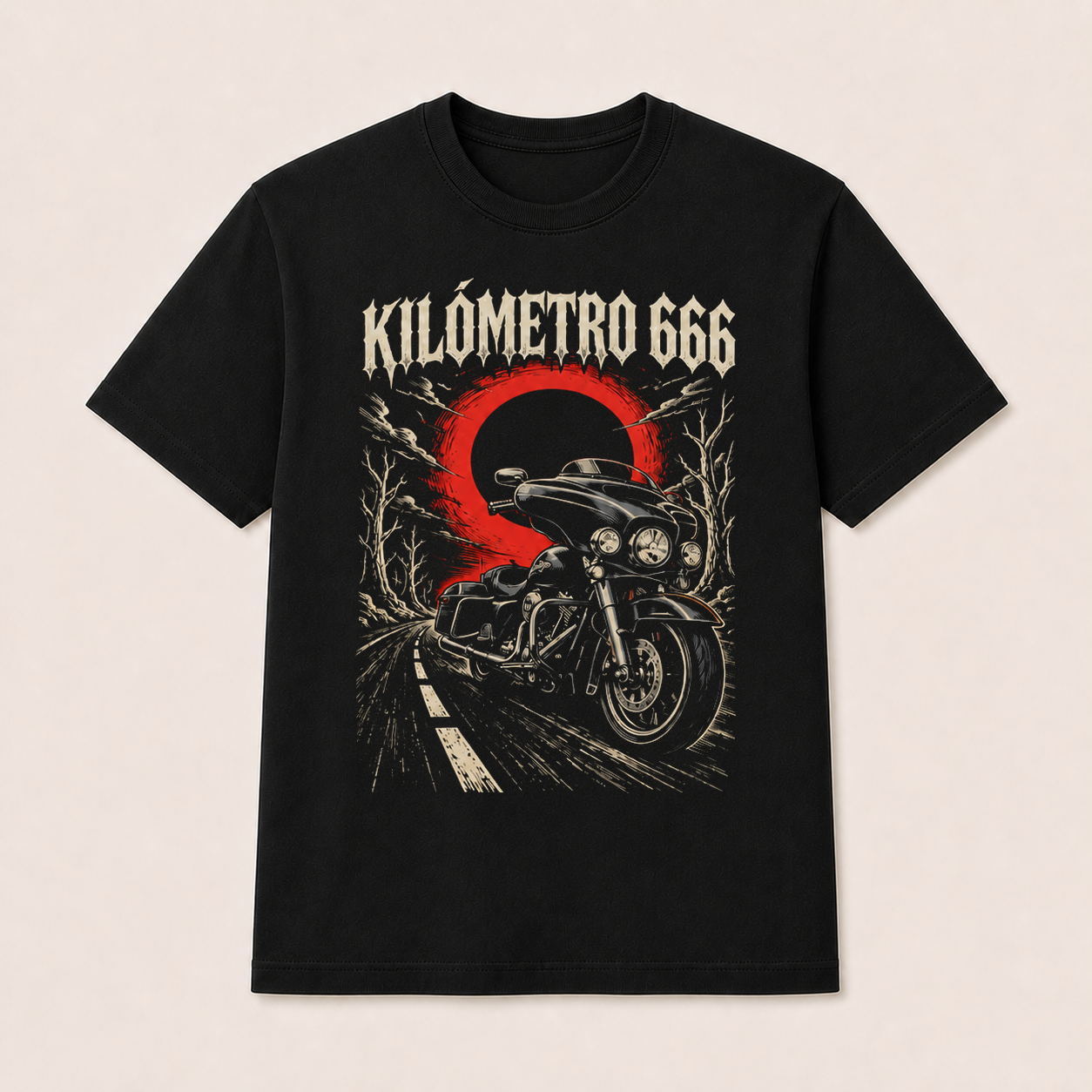 Camiseta Kilómetro 666 Original en negro · vista delantera