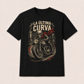 Camiseta La Última Curva Original en negro · vista delantera