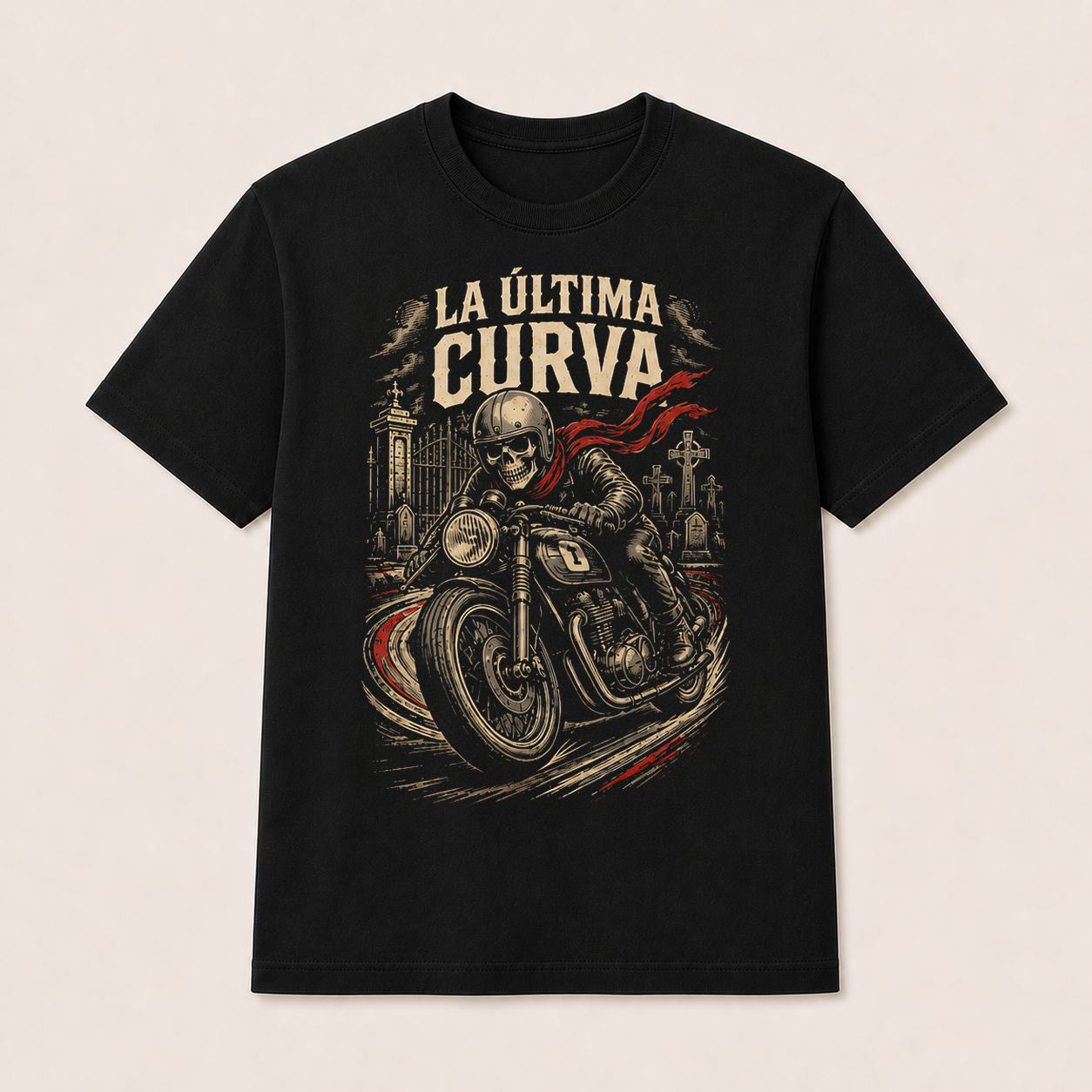 Camiseta La Última Curva Original en negro · vista delantera