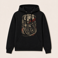 La Última Curva — Sudadera con capucha negra, vista frontal