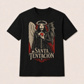 Camiseta Santa Tentación Original en negro · vista delantera