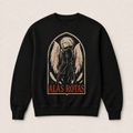 Sudadera Alas Rotas Sin capucha en negro · vista delantera