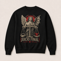 Sudadera Juicio Final Sin capucha en negro · vista delantera