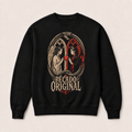 Sudadera Pecado Original Sin capucha en negro · vista delantera