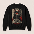 Sudadera Santa Tentación Sin capucha en negro · vista delantera