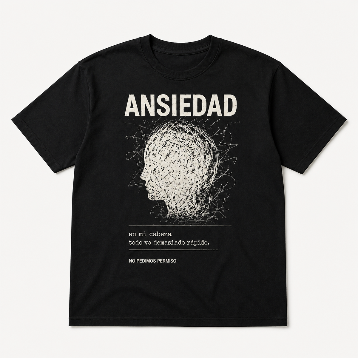 Ansiedad Camiseta Unisex de Algodón