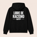 Libre de Racismo — Sudadera con capucha, negro, vista espalda