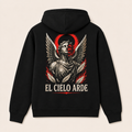 El Cielo Arde — Sudadera con capucha, negro, vista espalda