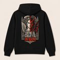 Entre el Cielo y el Infierno — Sudadera con capucha, negro, vista espalda