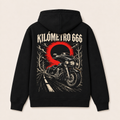 Kilómetro 666 — Sudadera con capucha, negro, vista espalda