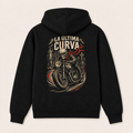 La Última Curva — Sudadera con capucha, negro, vista espalda