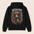 Réquiem a 200 — Sudadera con capucha, negro, vista espalda