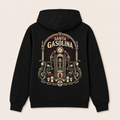 Santa Gasolina — Sudadera con capucha, negro, vista espalda