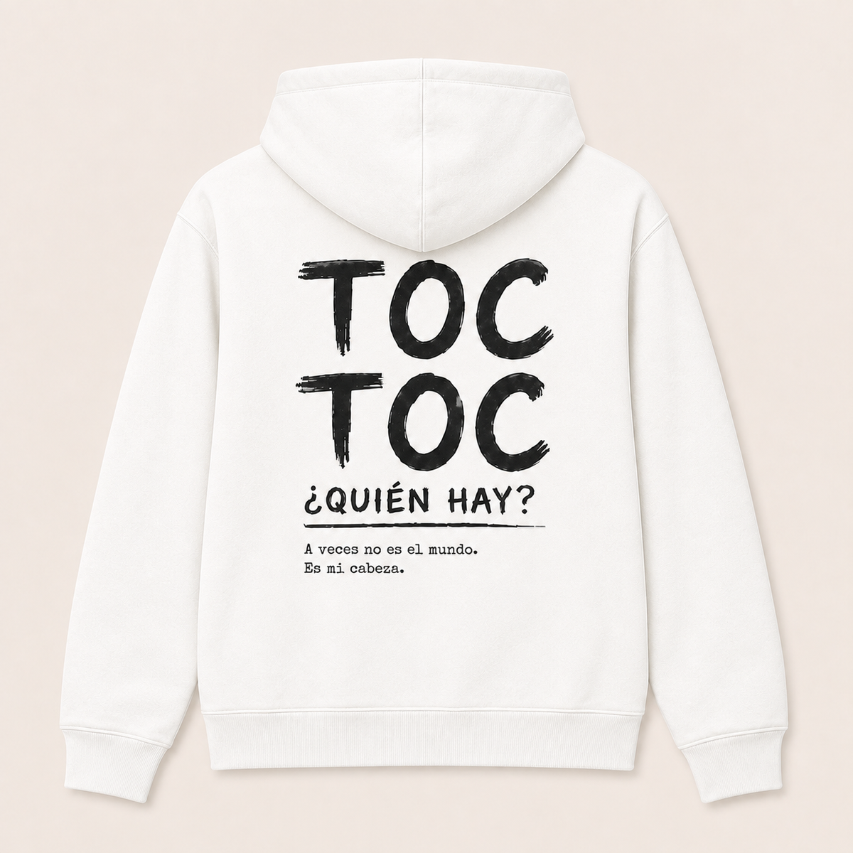 TOC — Sudadera con capucha, blanco, vista espalda